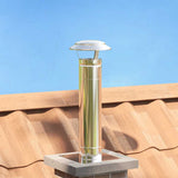 vidaXL Rain Cover Chimney Silver 20 x 20 x 18 cm Stainless Steel