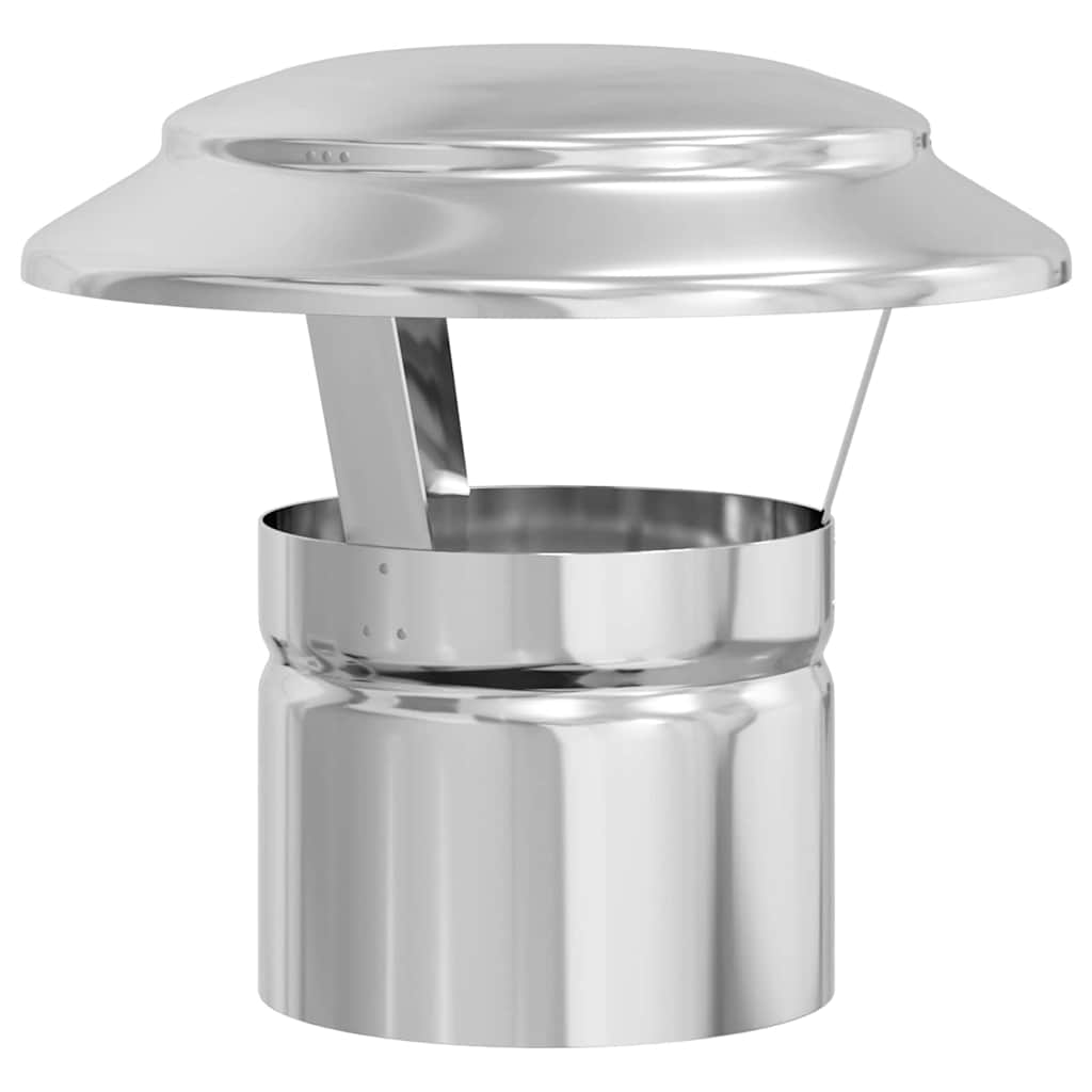 vidaXL Rain Cover Chimney Silver 20 x 20 x 18 cm Stainless Steel