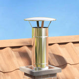 vidaXL Rain Cover Chimney Silver 20 x 20 x 18 cm Stainless Steel