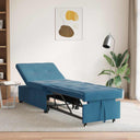 vidaXL Slaapbank Blauw 194 x 67 x 82 cm Fluweel