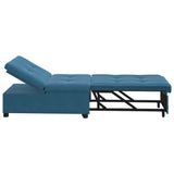 vidaXL Slaapbank Blauw 194 x 67 x 82 cm Fluweel