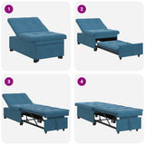 vidaXL Slaapbank Blauw 194 x 67 x 82 cm Fluweel