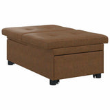 vidaXL Sofa Bed Brown 194 x 67 x 82 cm Huahua Fabric