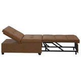 vidaXL Sofa Bed Brown 194 x 67 x 82 cm Huahua Fabric