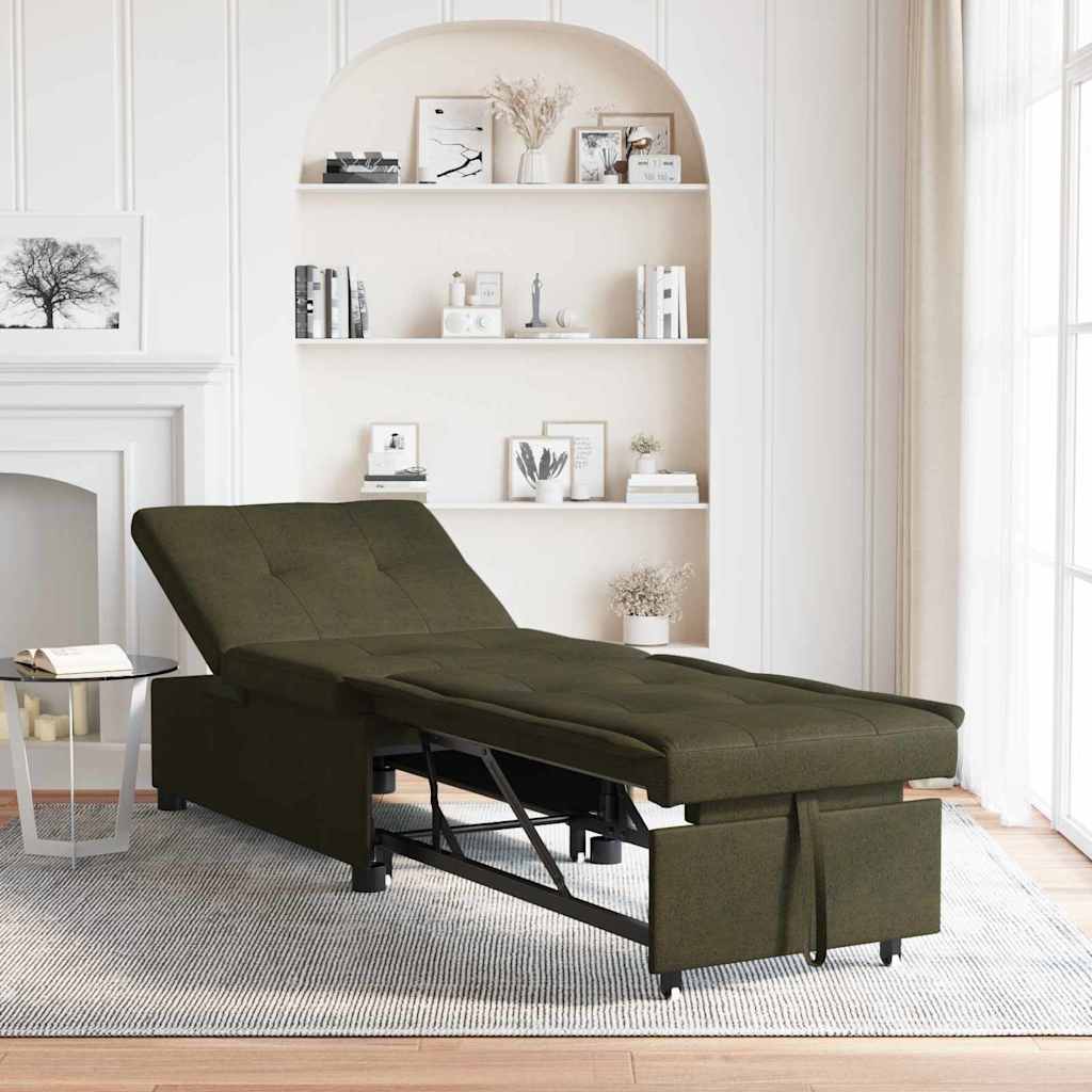 vidaXL Sofa Bed Brown 194 x 67 x 82 cm Huahua Fabric