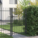 vidaXL Porte avec porte de rangement en bois 1x1,75 m acier noir