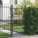 vidaXL Porte avec porte de rangement en bois 1x1,75 m acier noir