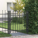 vidaXL Porte avec porte de rangement en bois 1x1,75 m acier noir