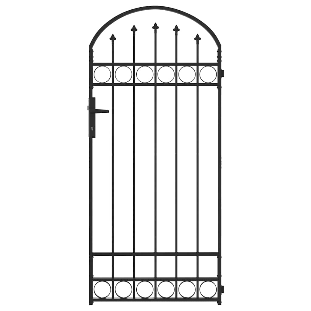 vidaXL Fence Post with Lock Grey 200 x 88 x 14 cm Steel