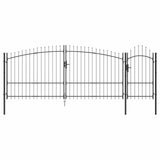 vidaXL Gate 1.5x4 m steel black
