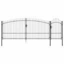 vidaXL Poort 1,5x4 m staal zwart