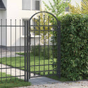 vidaXL Porte d'entrée avec porte-bagages en acier inoxydable 102x125 cm noir
