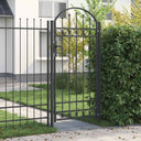 vidaXL Porte d'entrée avec porte-bagages en acier inoxydable 102x125 cm noir