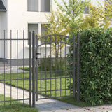 vidaXL Arch Top Gate 100x86 cm Steel Green