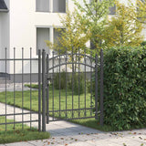 vidaXL Spear Top Gate 103x97 cm Steel Green