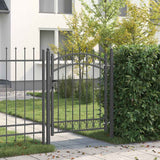 vidaXL Spear Top Gate 103x97 cm Steel Green
