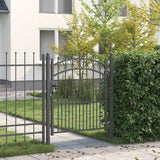 vidaXL Poort met speerpunten 104x97 cm staal groen