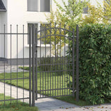 vidaXL Poort met speerpunten 104x97 cm staal groen