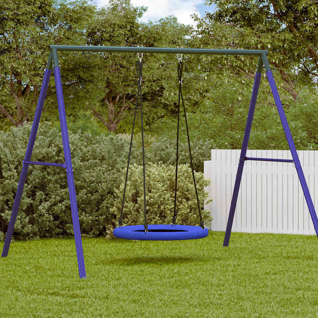 vidaXL Nestschommel Blauw 100 x 100 x 180 cm Kunststof