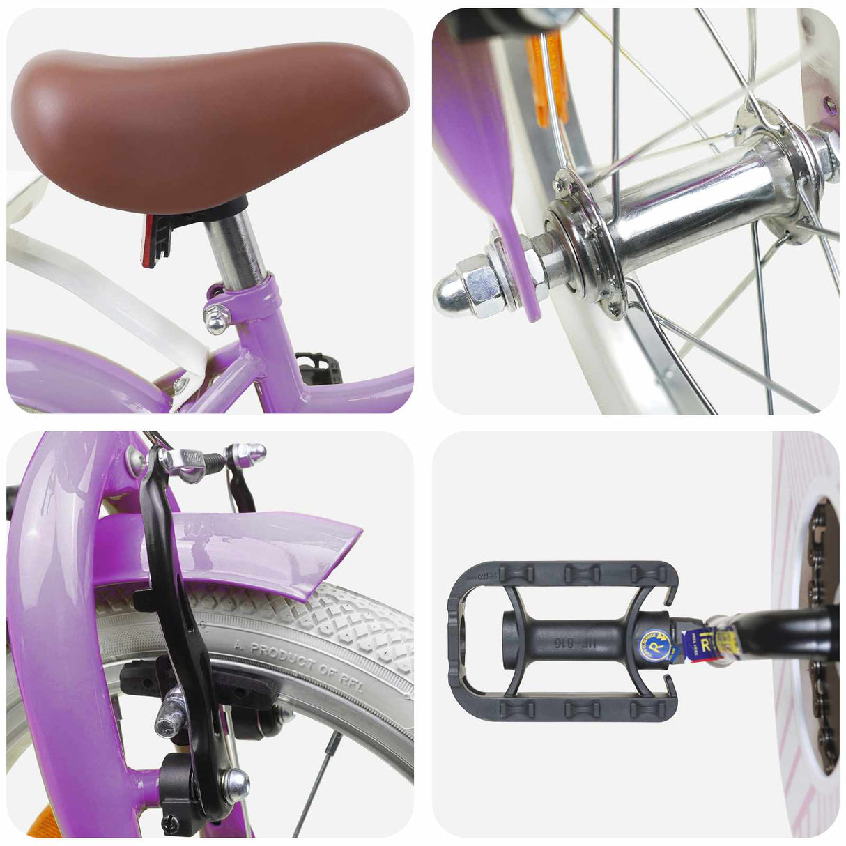 vidaXL Kinderfiets 12 Inch voor 2-4 jaar oud Paars