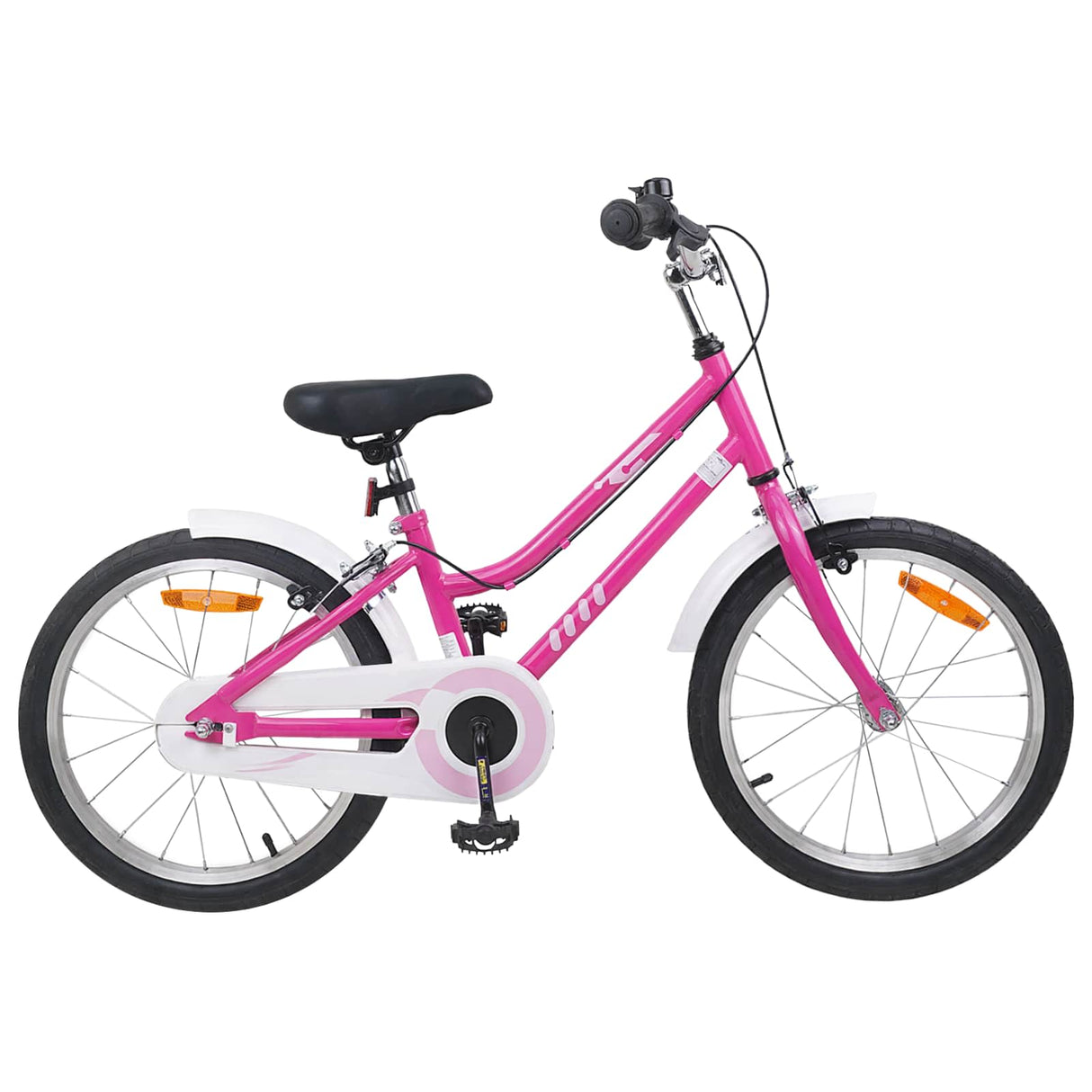 vidaXL Kinderfiets 12 Inch voor 2-4 jaar oud Roze Wit