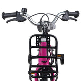 vidaXL Kinderfiets 12 Inch voor 2-4 jaar oud Roze en Zwart