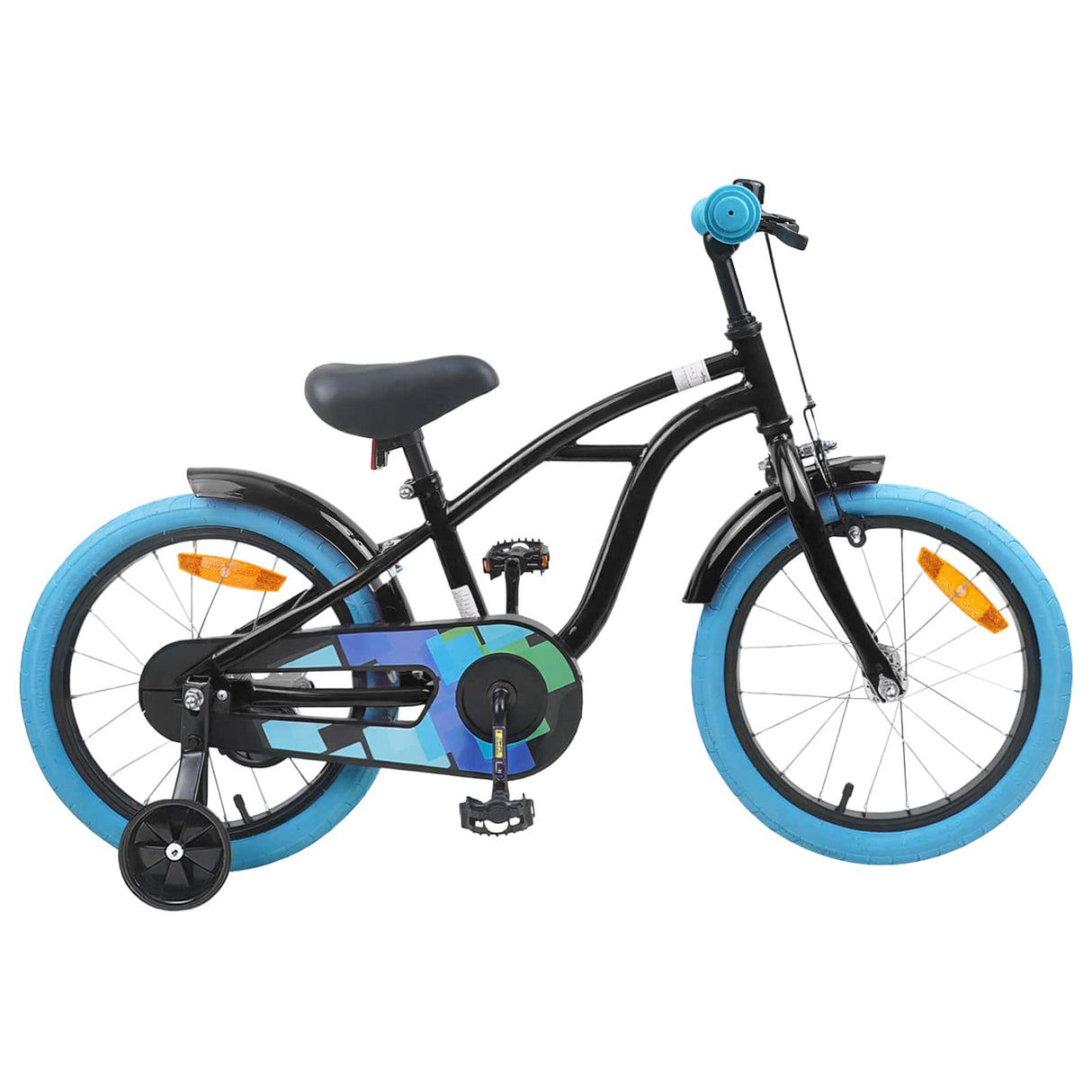 vidaXL Kinderfiets 16 Inch voor 4-6 jaar oud Zwart