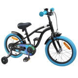 vidaXL Kinderfiets 16 Inch voor 4-6 jaar oud Zwart