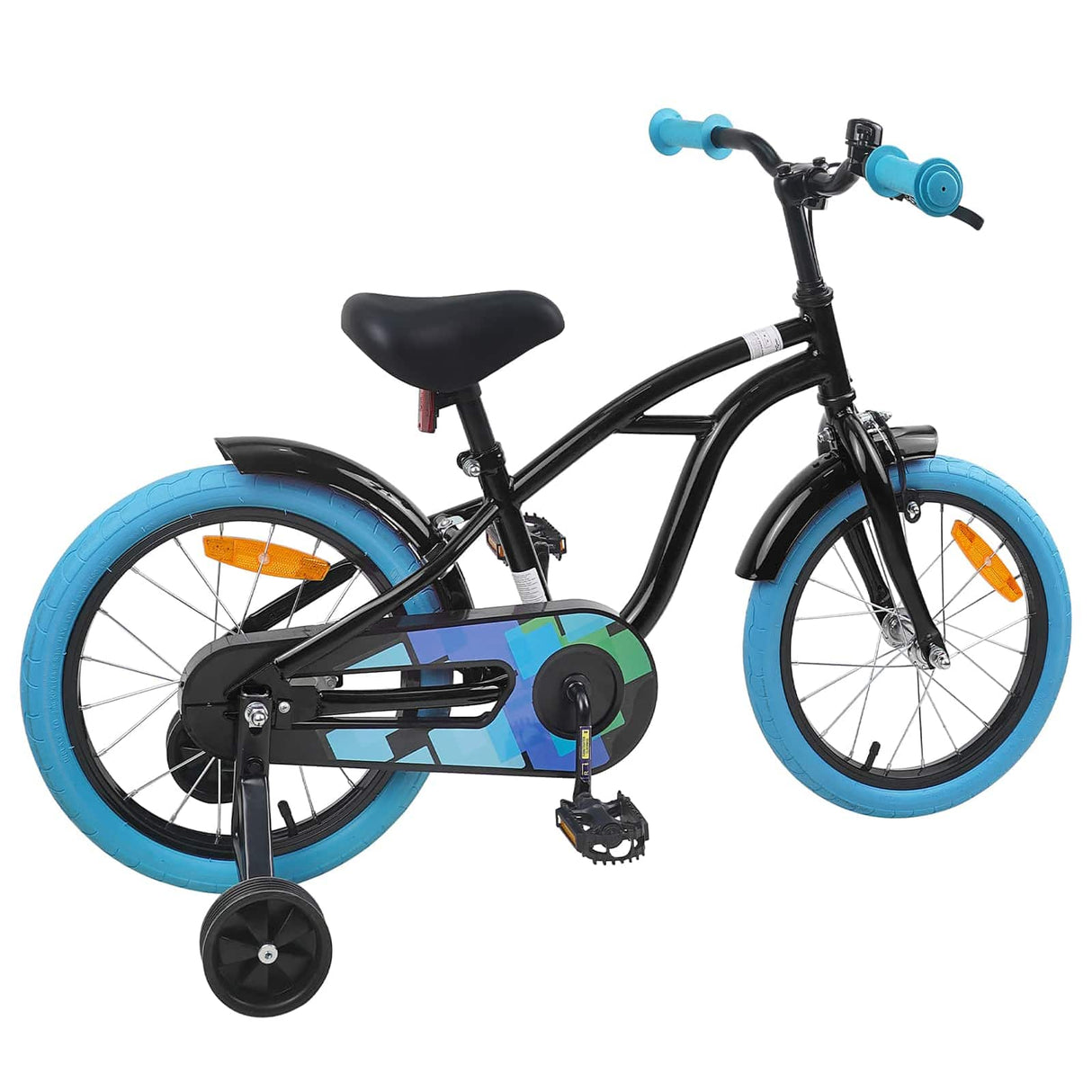vidaXL Kinderfiets 16 Inch voor 4-6 jaar oud Zwart