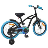 vidaXL Kinderfiets 16 Inch voor 4-6 jaar oud Zwart