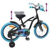 vidaXL Kinderfiets 16 Inch voor 4-6 jaar oud Zwart