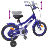 vidaXL Kinderfiets 12 Inch voor 2-4 jaar oud Donkerblauw