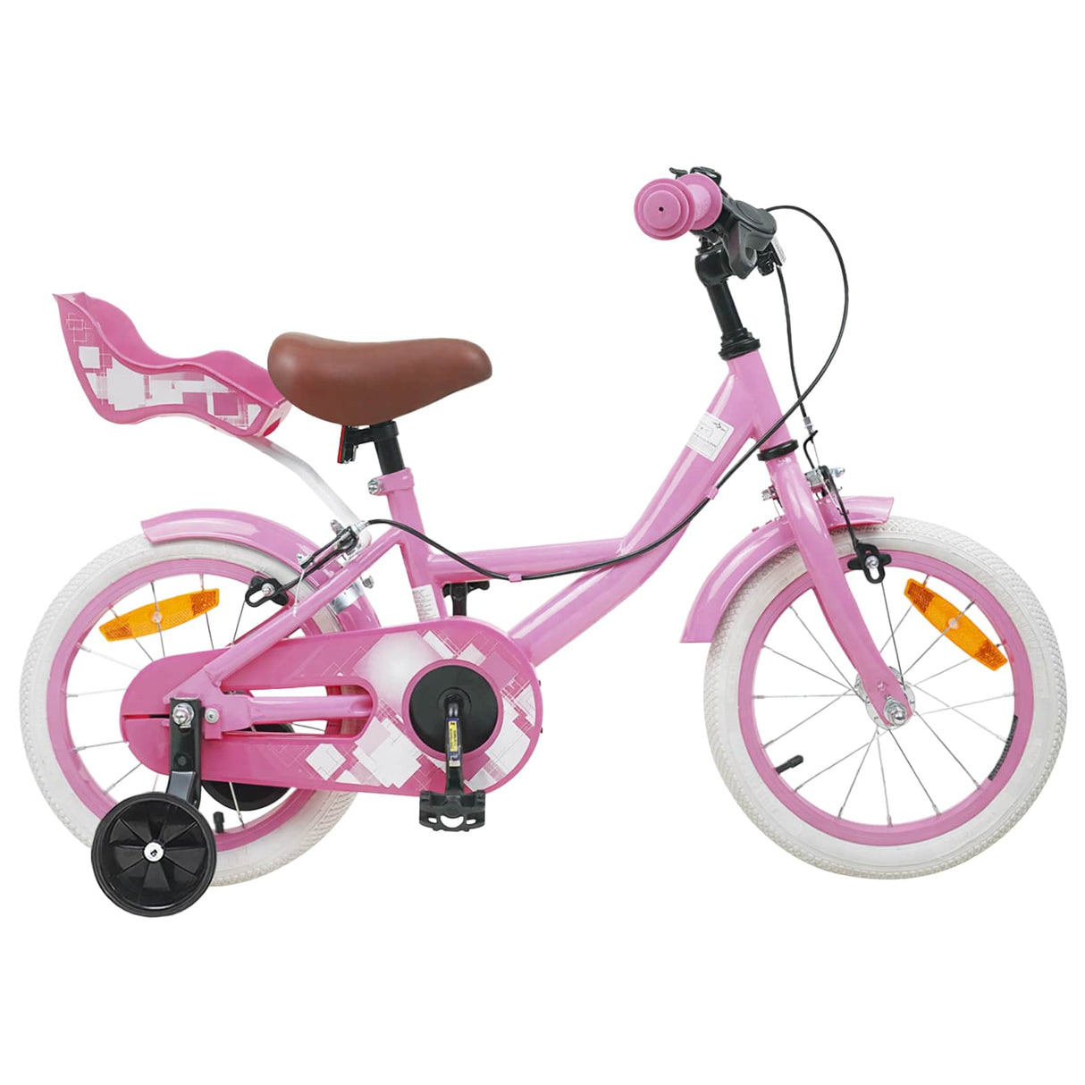 vidaXL Kinderfiets 12 Inch voor 2-4 jaar oud Licht Roze