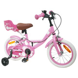 vidaXL Kinderfiets 12 Inch voor 2-4 jaar oud Licht Roze