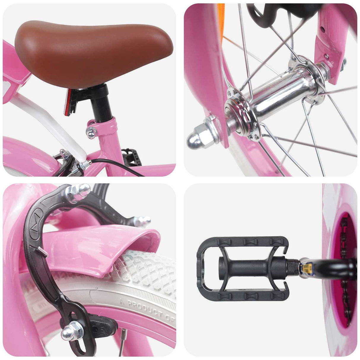 vidaXL Kinderfiets 12 Inch voor 2-4 jaar oud Licht Roze