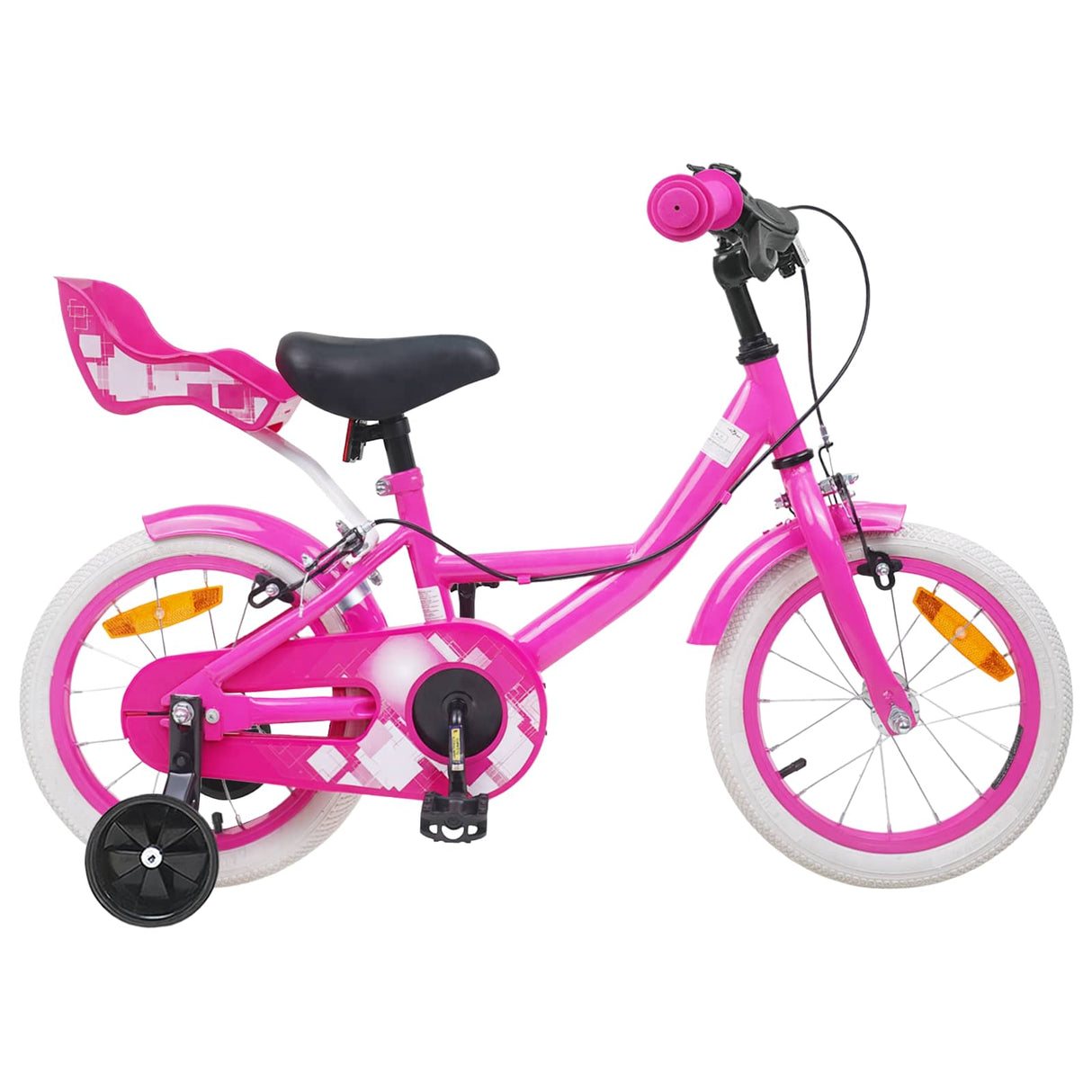 vidaXL Kinderfiets 12 Inch voor 2-4 jaar oud Licht Roze