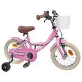 vidaXL Kids' Bike 12 Inch for 2-4 Years Old Light Pink