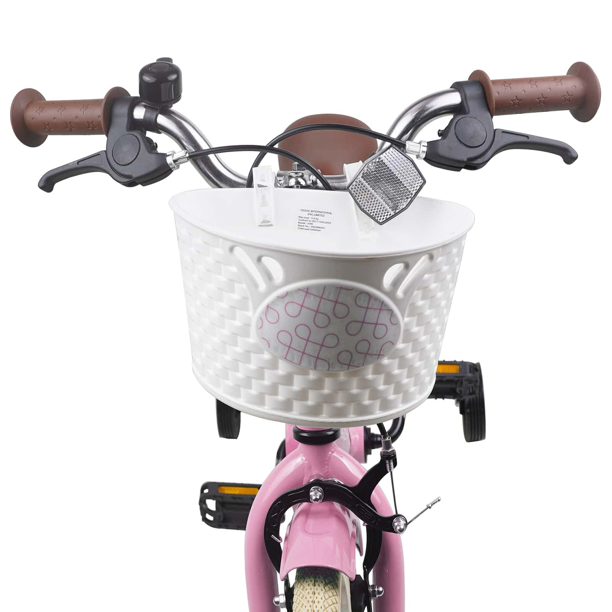 vidaXL Kids' Bike 12 Inch for 2-4 Years Old Light Pink
