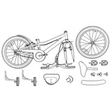 vidaXL Kids' Bike 12 Inch for 2-4 Years Old Light Pink