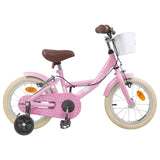 vidaXL Kids' Bike 12 Inch for 2-4 Years Old Light Pink
