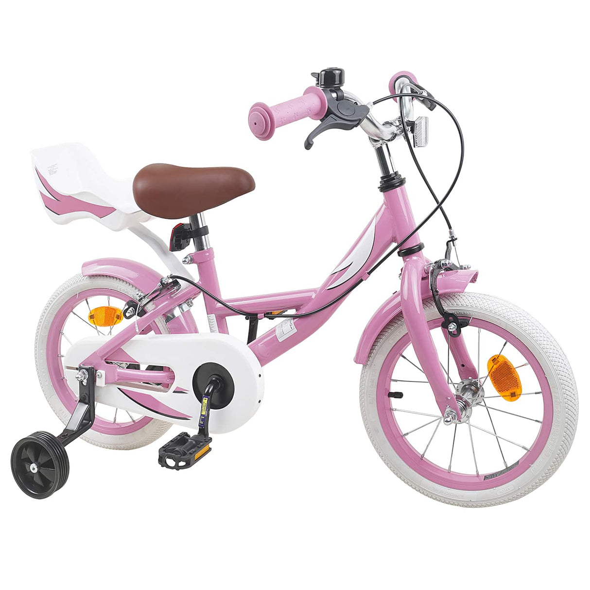 vidaXL Kinderfiets 12 Inch voor 2-4 jaar oud Licht Roze