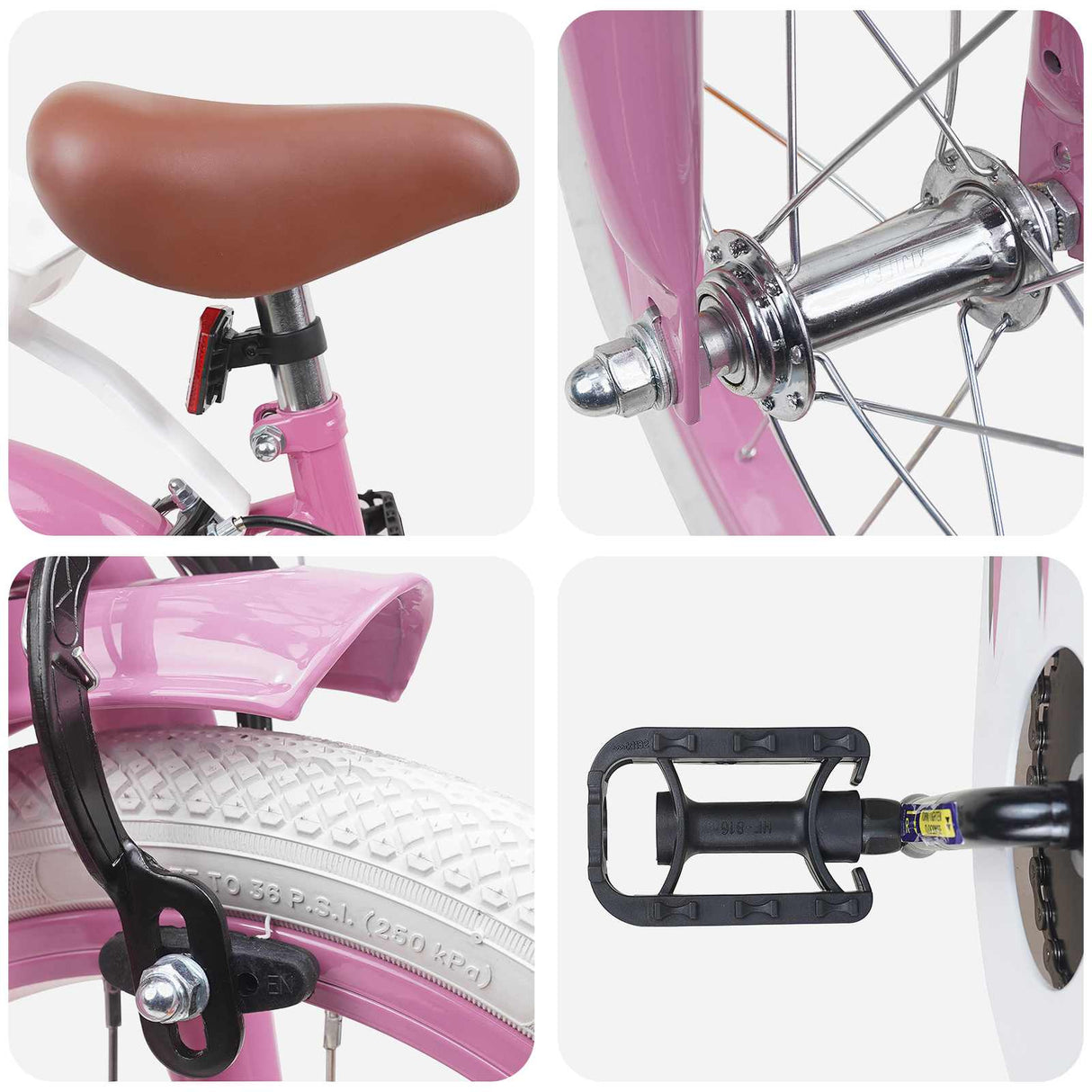 vidaXL Kinderfiets 12 Inch voor 2-4 jaar oud Licht Roze