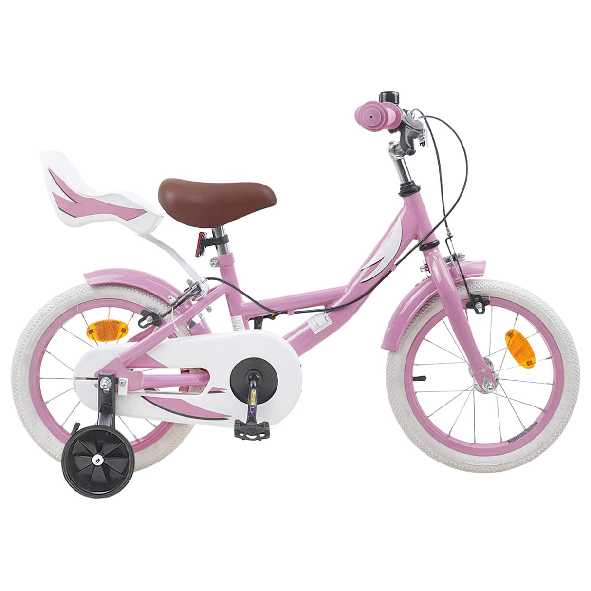 vidaXL Kinderfiets 12 Inch voor 2-4 jaar oud Licht Roze