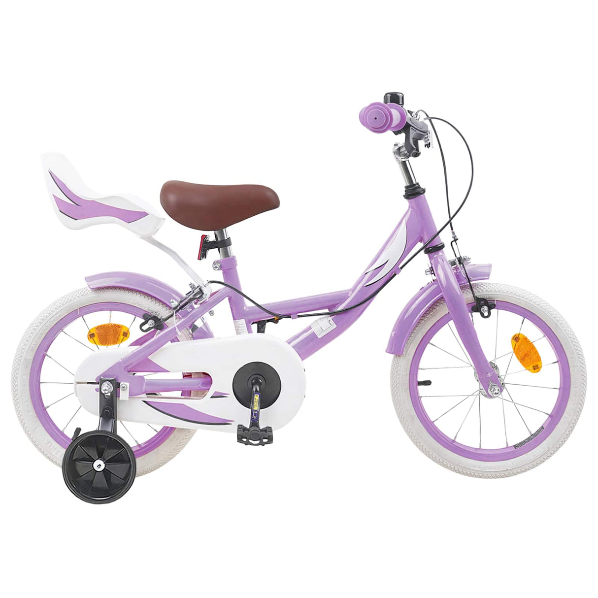 vidaXL Kinderfiets 12 Inch voor 2-4 jaar oud Licht Roze