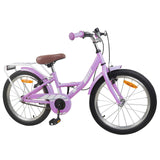 vidaXL Kids' Bike 18 Inch for 5-7 Years Old Purple