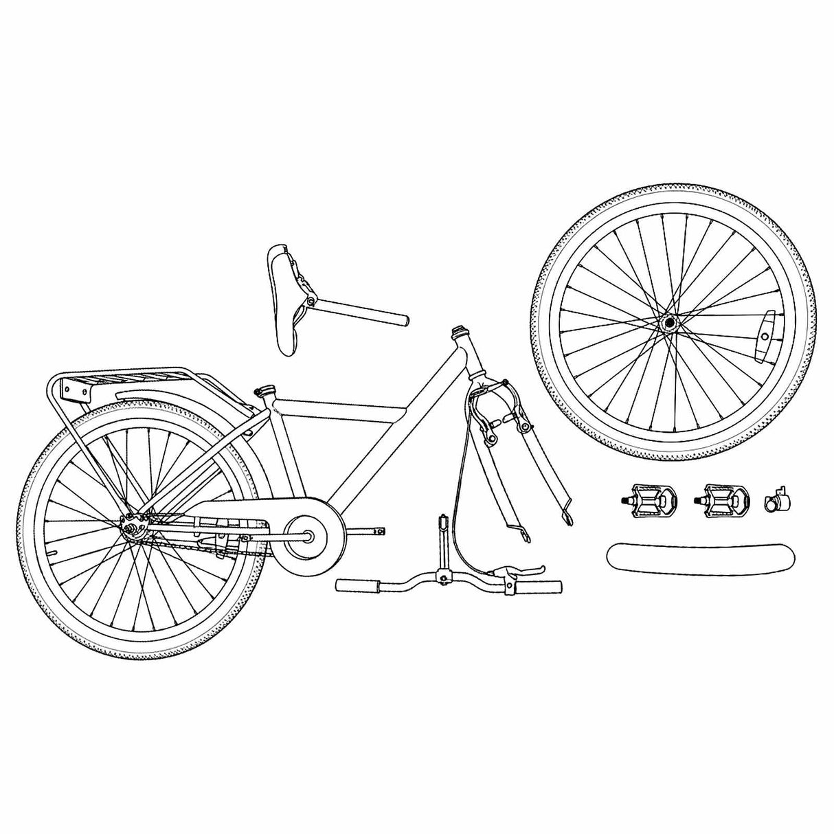 vidaXL Kids' Bike 18 Inch for 5-7 Years Old Purple