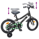vidaXL Kinderfiets 12 Inch voor 2-4 jaar oud Zwart