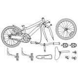 vidaXL Kinderfiets 12 Inch voor 2-4 jaar oud Zwart