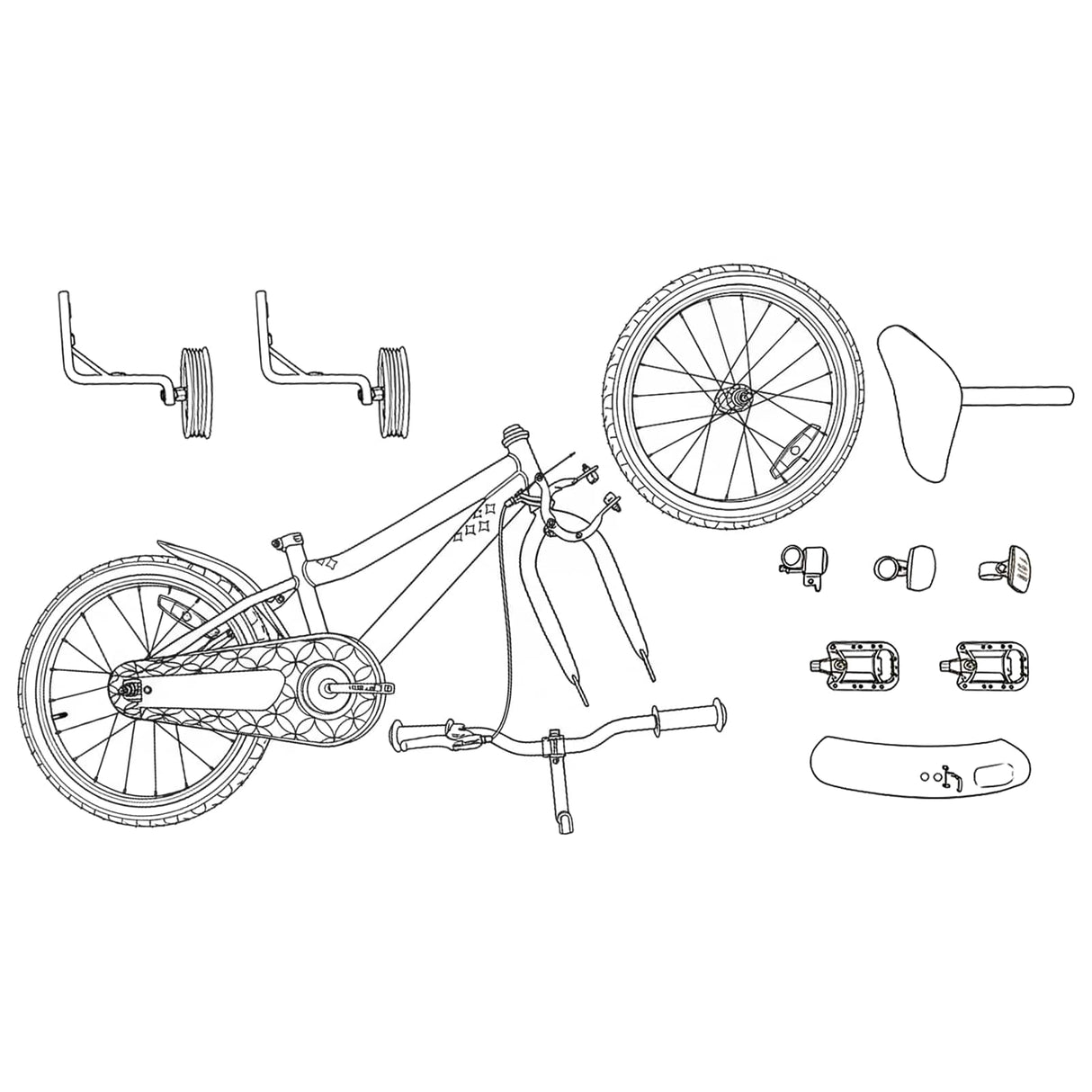 vidaXL Kinderfiets 12 Inch voor 2-4 jaar oud Geel