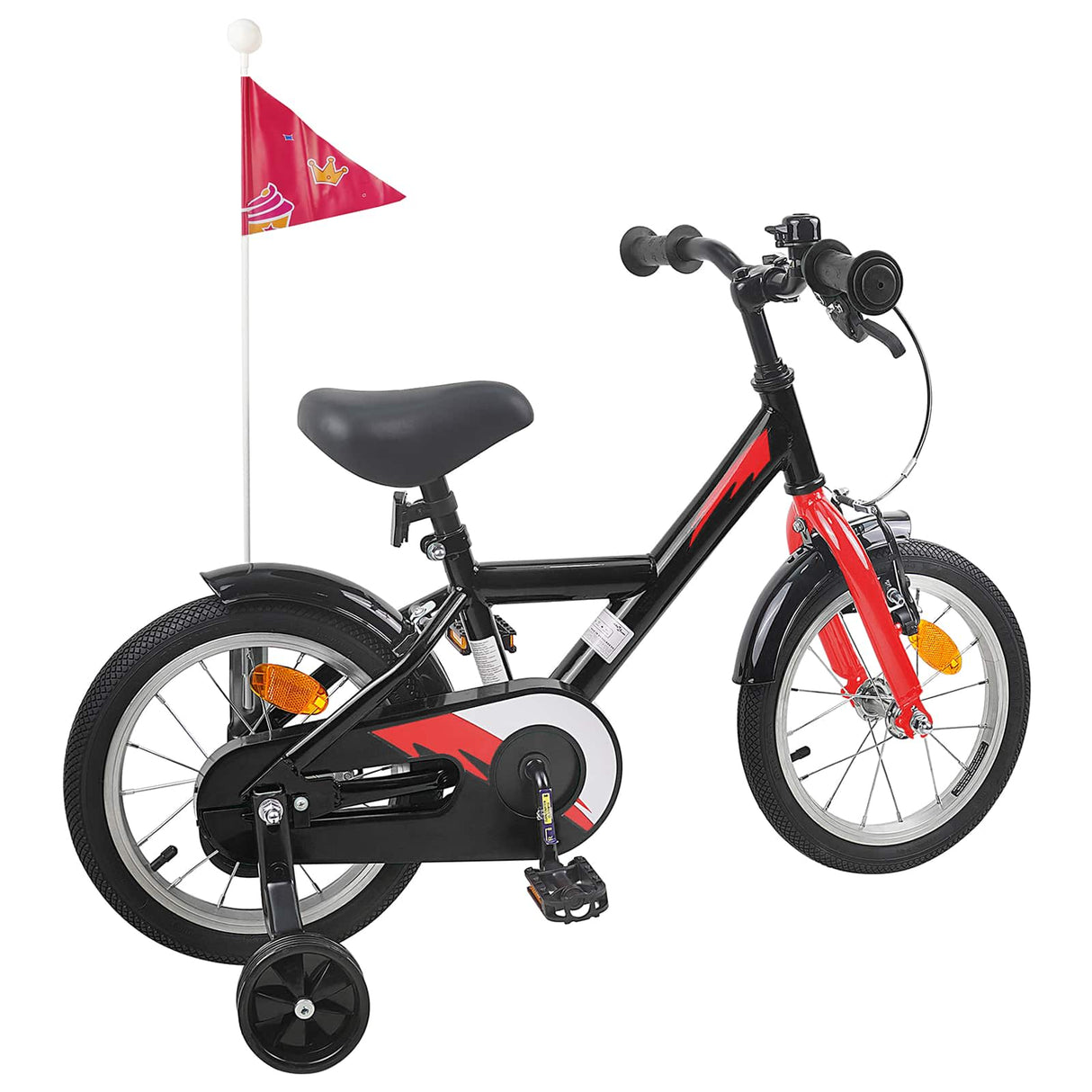 vidaXL Kinderfiets 12 Inch voor 2-4 jaar oud Zwart